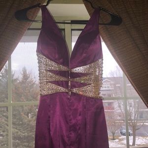 Purple & Silver Sherri Hill Gown